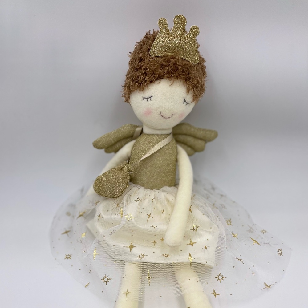 Handmade Gold Fairy Princess Ballerina Plush Doll